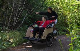 Emerald Heights bike with wheelchair attachement